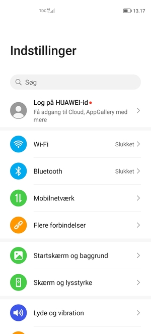 Vælg Wi-Fi