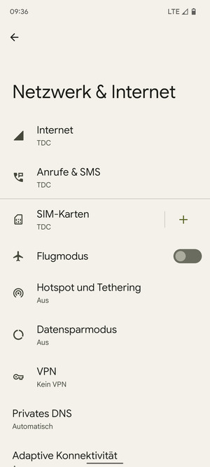 Wählen Sie SIM-Karten