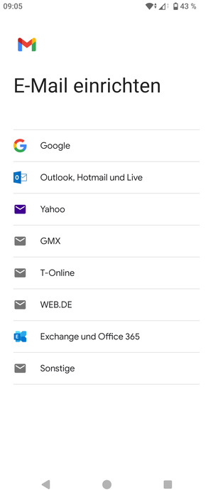 Wählen Sie Exchange und Office 365
