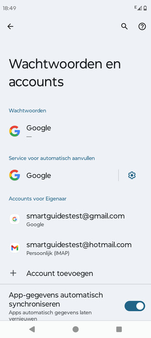 Selecteer uw Google-account