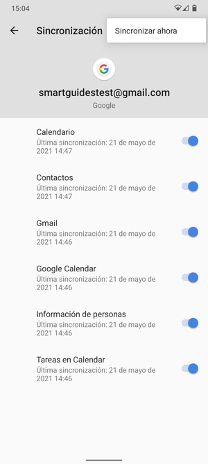 Seleccione Sincronizar ahora
