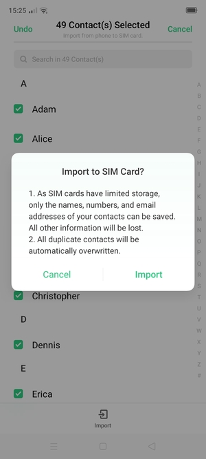 Select Import