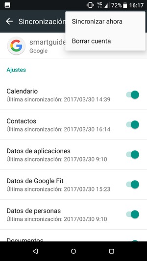 Seleccione Sincronizar ahora