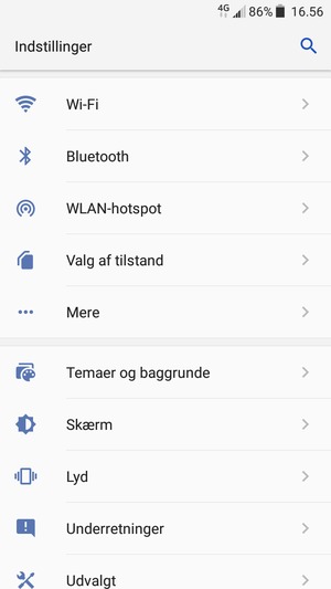 Vælg WLAN-hotspot