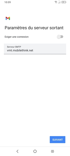 Désactiver le Exiger une connexion et sélectionnez SUIVANT