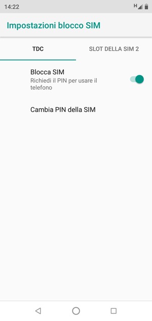 Seleziona Public e Cambia PIN della SIM
