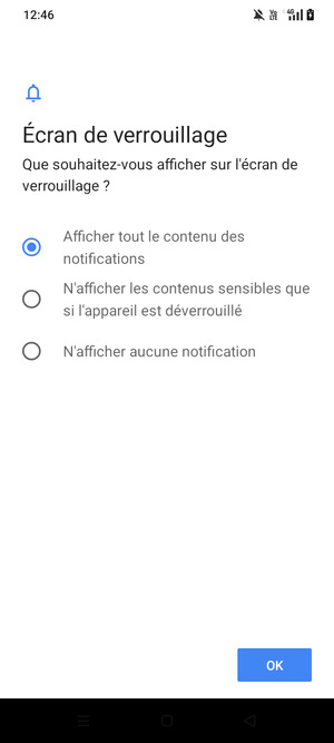Sélectionnez votre option préférée et sélectionnez OK