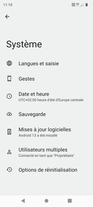 Sélectionnez Mises à jour logicielles