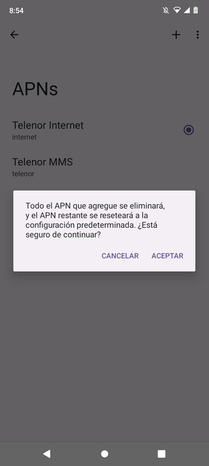 Seleccione ACEPTAR