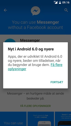 Vælg FORTSÆT