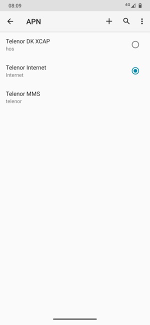 Seleziona il tasto Menu