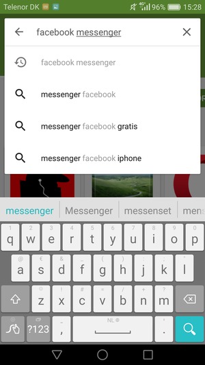 Voer de app-naam in en selecteer Zoeken