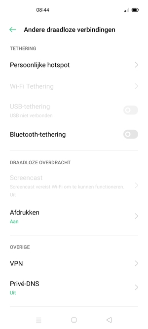 Selecteer Persoonlijke hotspot