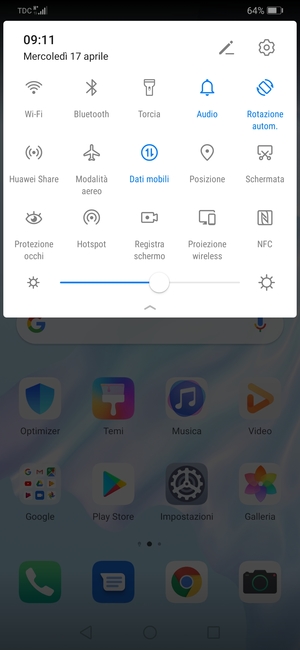 Seleziona il tasto Impostazioni