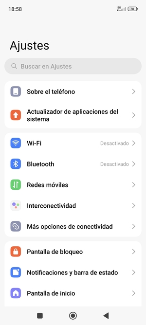 Seleccione Más opciones de conectividad