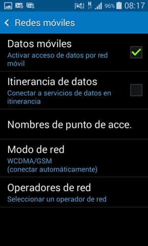 Seleccione Nombres de punto de acce.