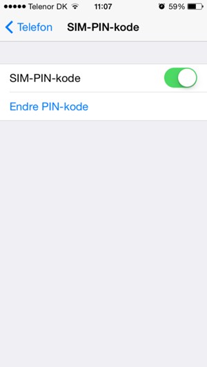 Velg Endre PIN-kode
