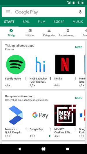 Vælg søgefeltet
