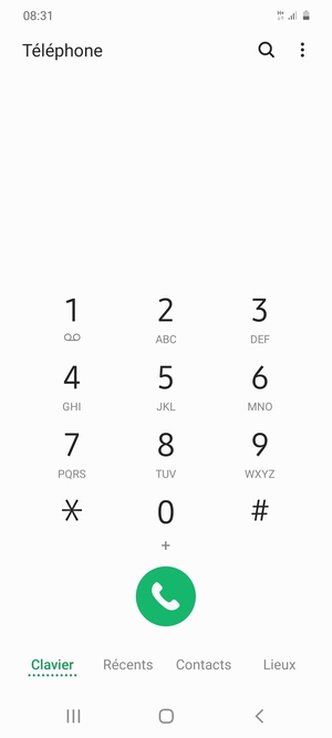 Appuyez longuement sur le numéro 1