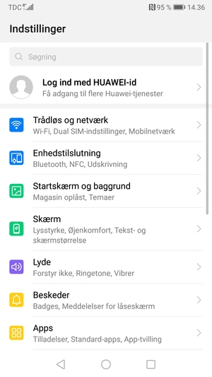 Vælg Trådløs og netværk