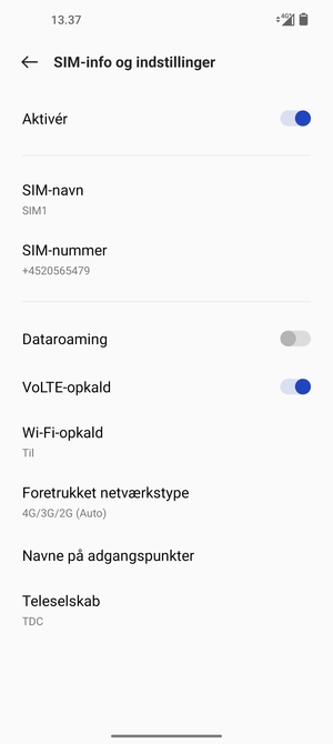 Vælg Navne på adgangspunkter