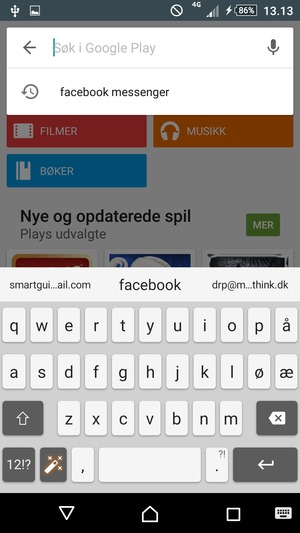 Skriv inn applikasjonsnavnet og velg Enter