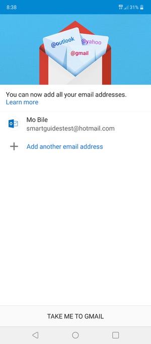Select TAKE ME TO GMAIL