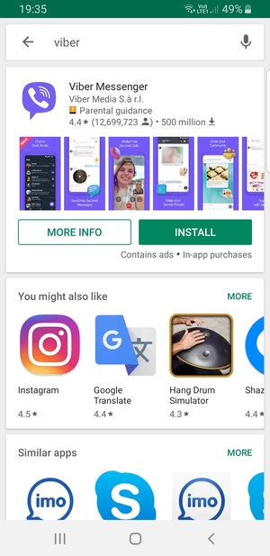 Select the app