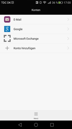 Wählen Sie Google