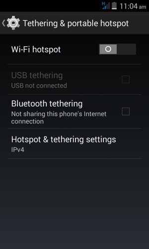 Select Wi-Fi hotspot