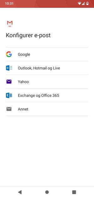 Velg Outlook, Hotmail og Live