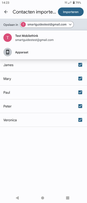 Selecteer uw Google-account