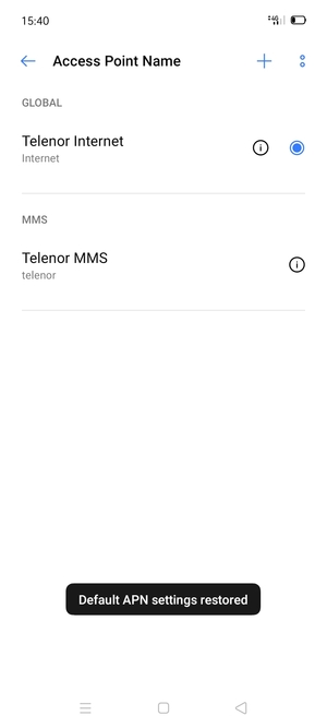 Select New APN
