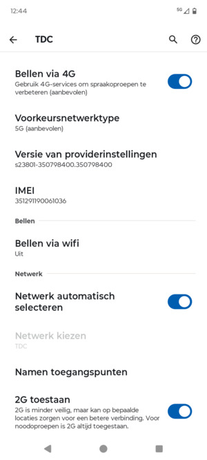 Scroll naar en selecteer Namen toegangspunten