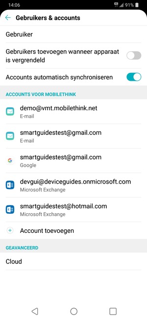 Selecteer uw Google-account