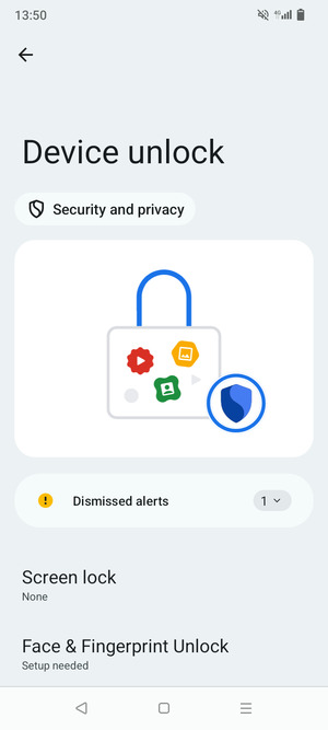 Select Screen lock