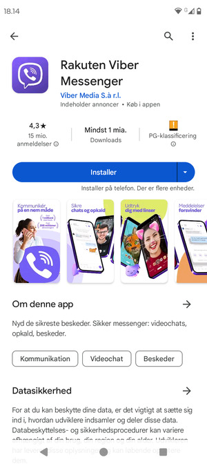 Vælg Installer