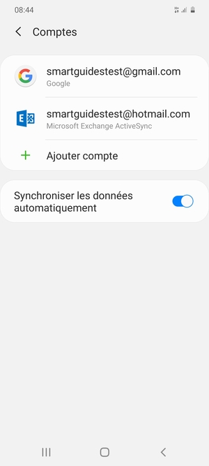 Sélectionnez votre compte Google