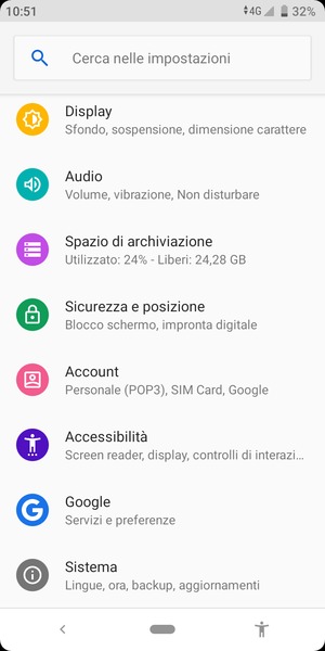 Scorri e seleziona Sicurezza e posizione