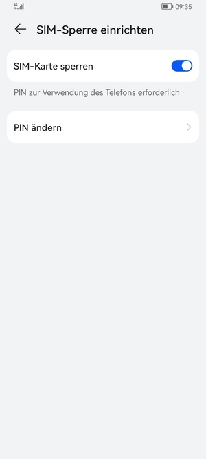 Wählen Sie PIN ändern