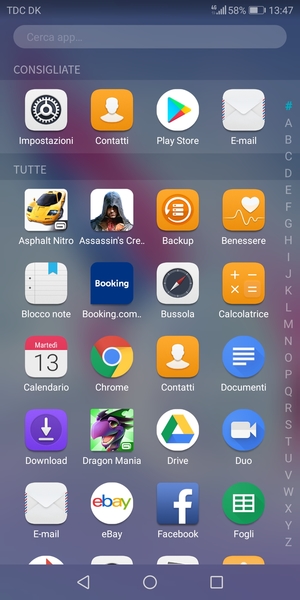 Seleziona E-mail