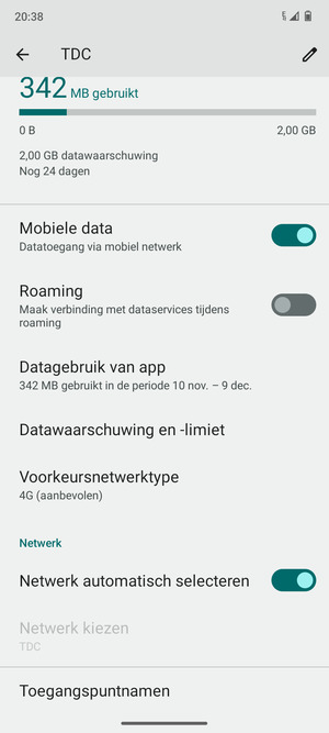 Scroll naar en selecteer Namen toegangspunten