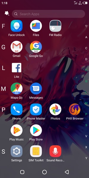 Scroll to and select Settings