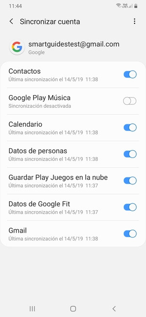 Asegúrese de haber seleccionado Contactos