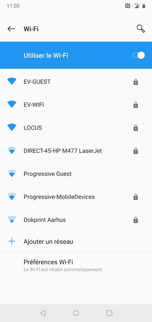 Sélectionnez le réseau sans fil auquel vous souhaitez vous connecter
