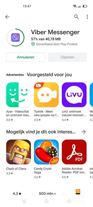 Wacht tot het installatieproces beëindigd is