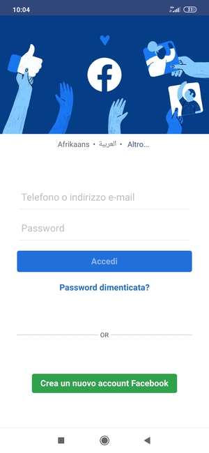 L'app è pronta per l'uso