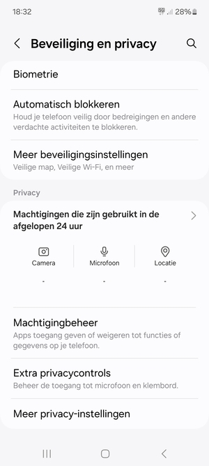 Scroll naar en selecteer Meer beveiligingsinstellingen