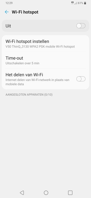 Selecteer Wi-Fi hotspot instellen