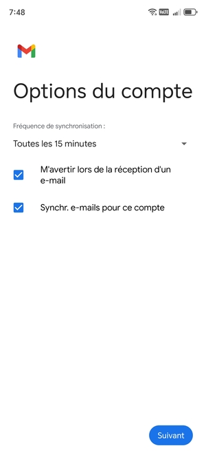 Sélectionnez Suivant